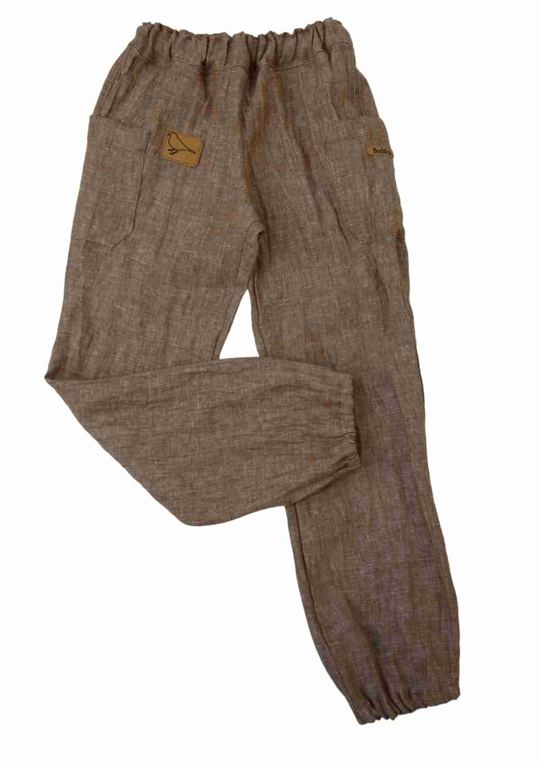 Leinenhose für Kinder, mit Taschen, "Birke"
