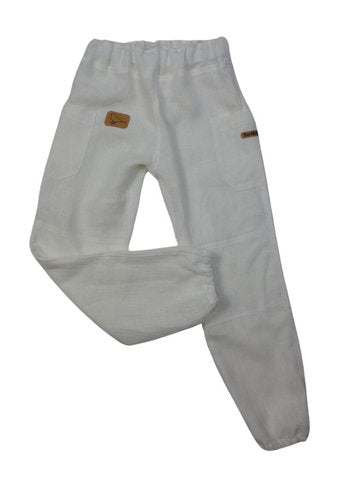 Leinenhose für Kinder, mit Taschen, "Birke"