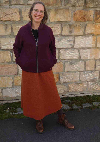 Wollblouson für Damen "Heiderose", mit Reißverschluss