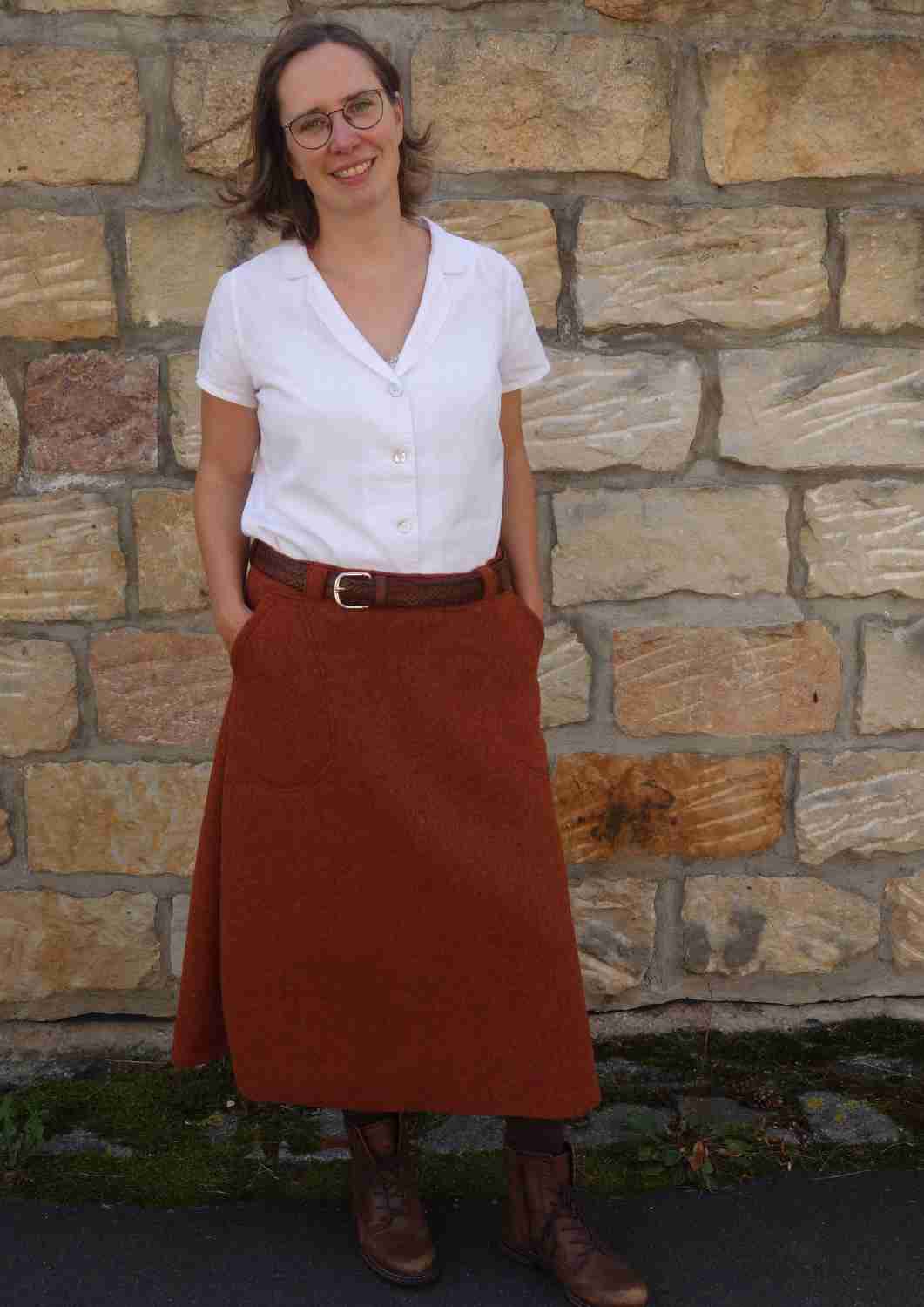 Langer Wollrock für Damen "Eisenhut"