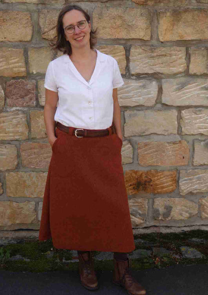 Langer Wollrock für Damen "Eisenhut"