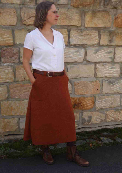 Langer Wollrock für Damen "Eisenhut"