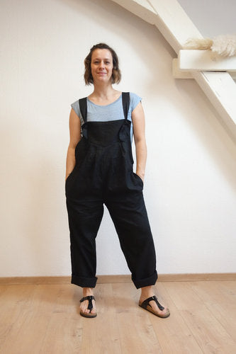 Latzhose aus Leinen für Damen "Magnolie"