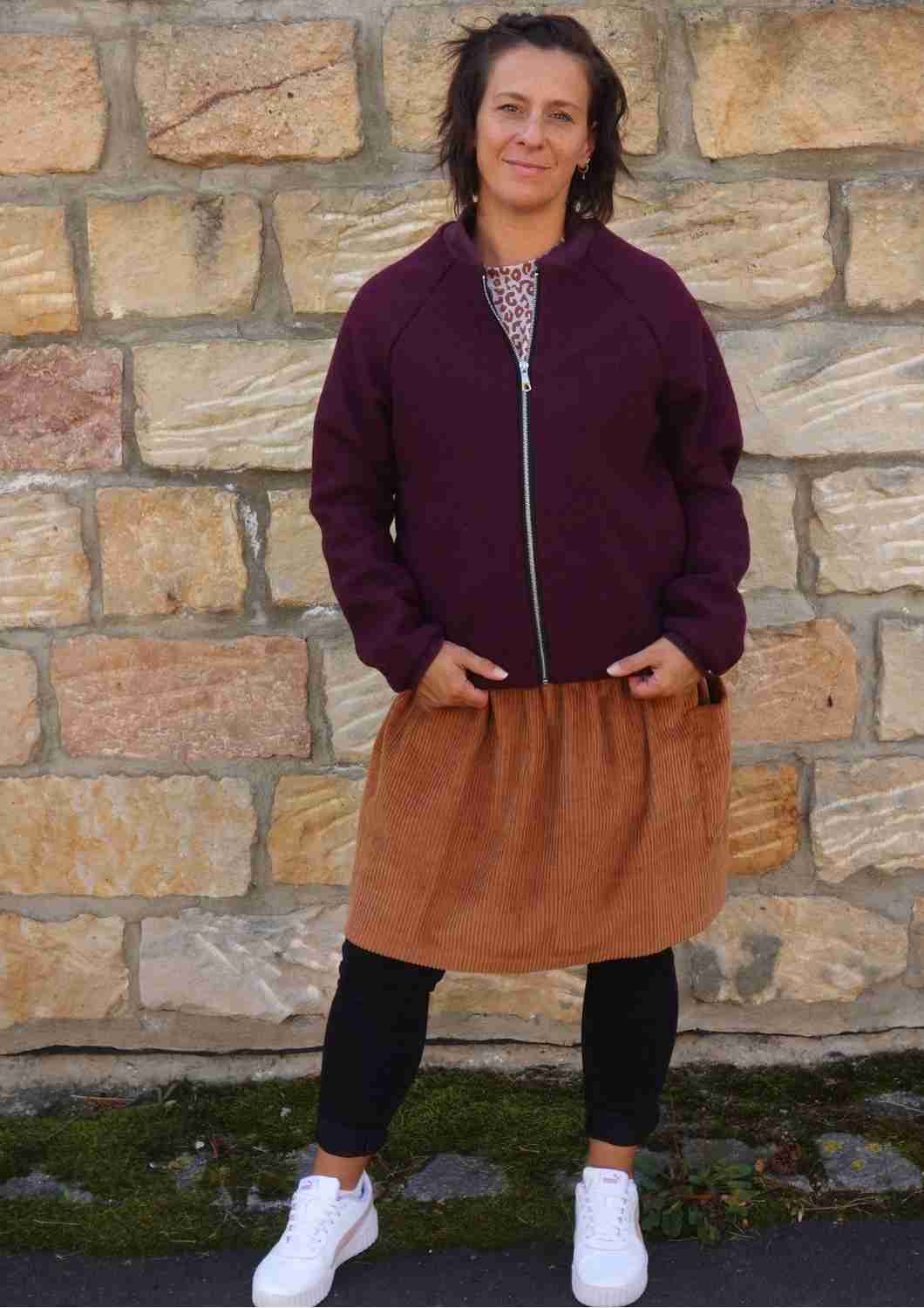 Wollblouson für Damen "Heiderose", mit Reißverschluss