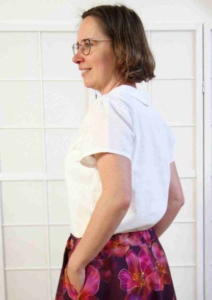 Leinenbluse "Rosmarin" zum Knöpfen, für Damen