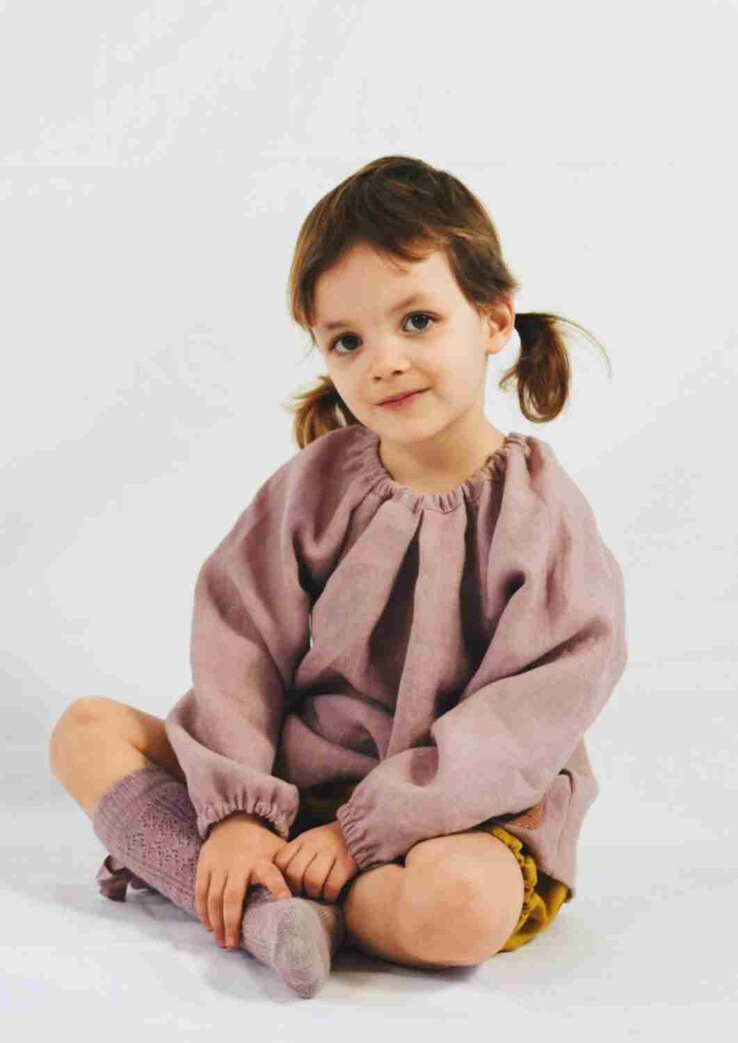 Leinenbluse "Kamille", langarm