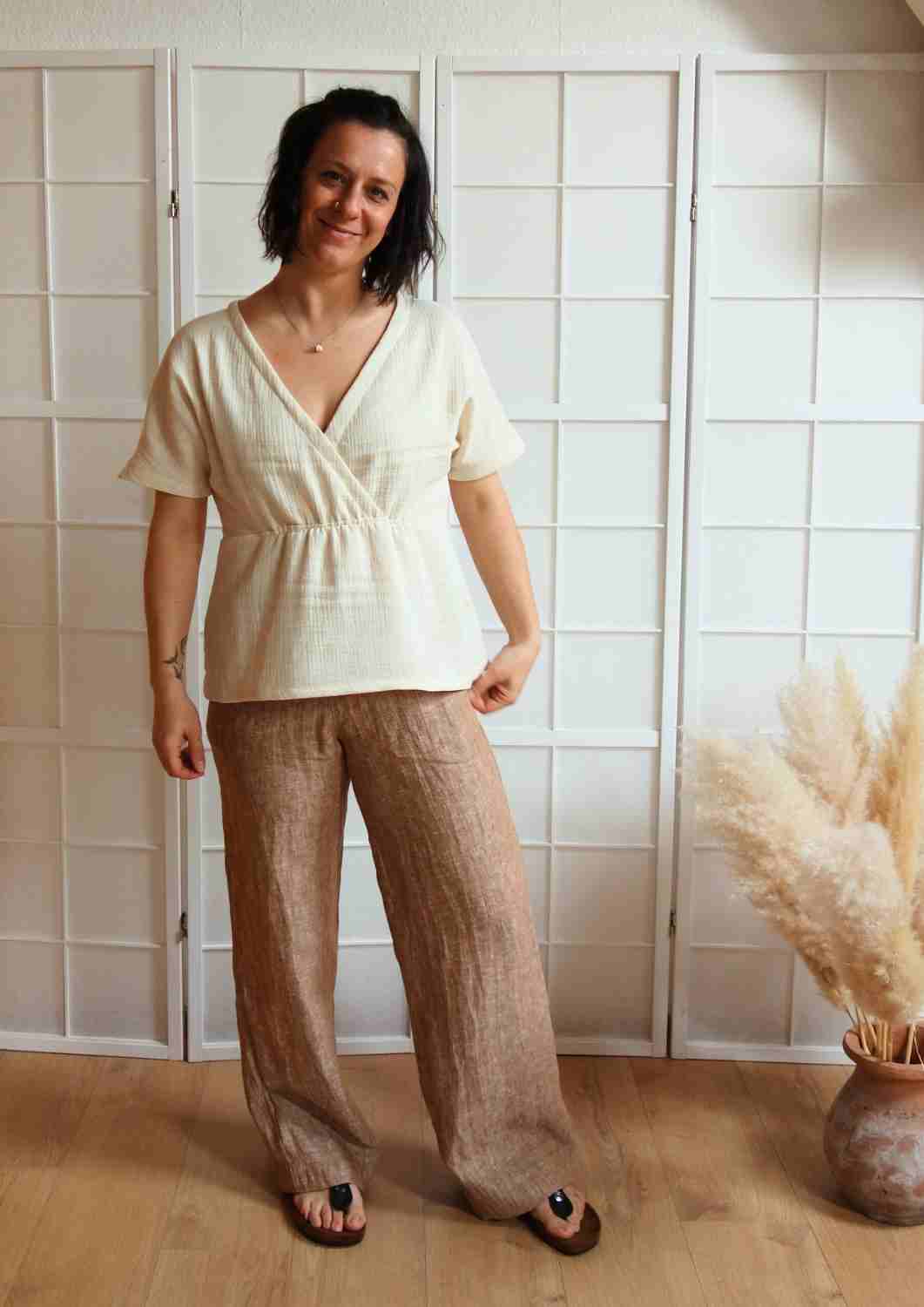 Culotte aus Leinen für Damen "Eibe"