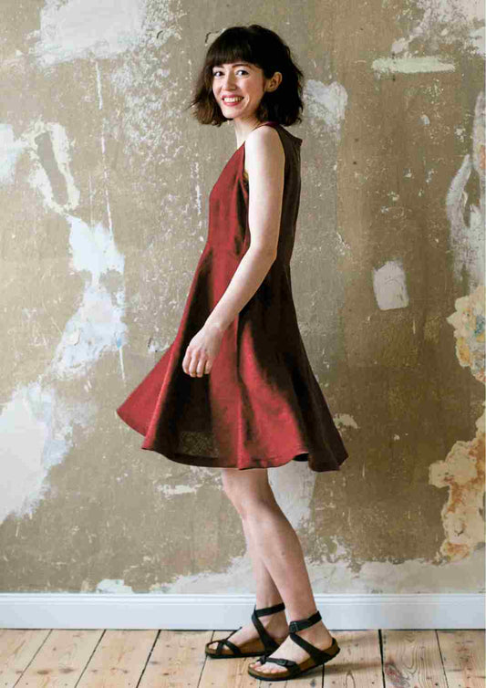 Ärmelloses Leinen Kleid Damen "Hortensie"