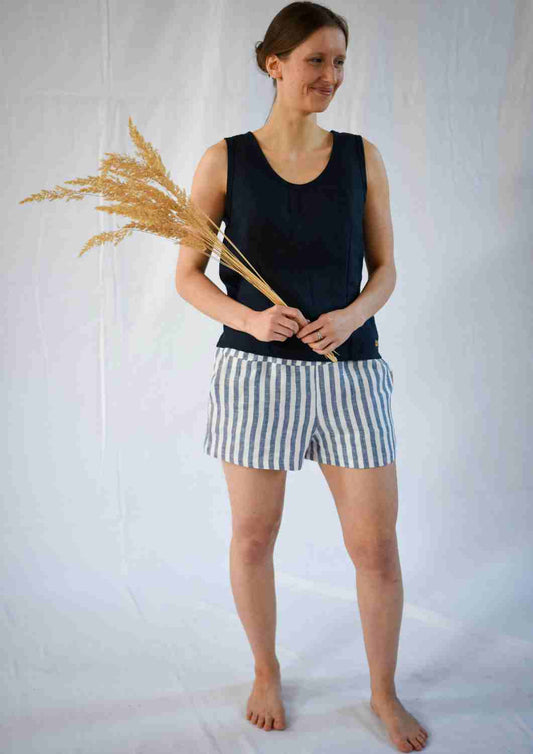 Leinen Shorts für Damen "Sanddorn"