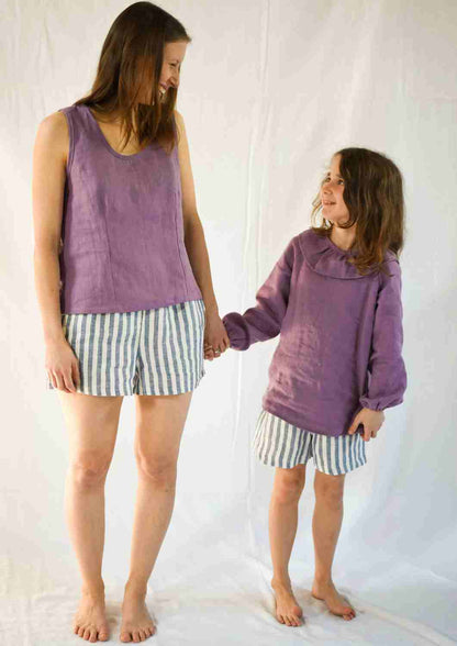 Ärmelloses Leinen Top "Aster"