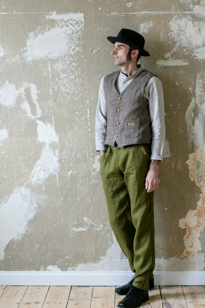 Leinenweste für Herren "Gundermann"