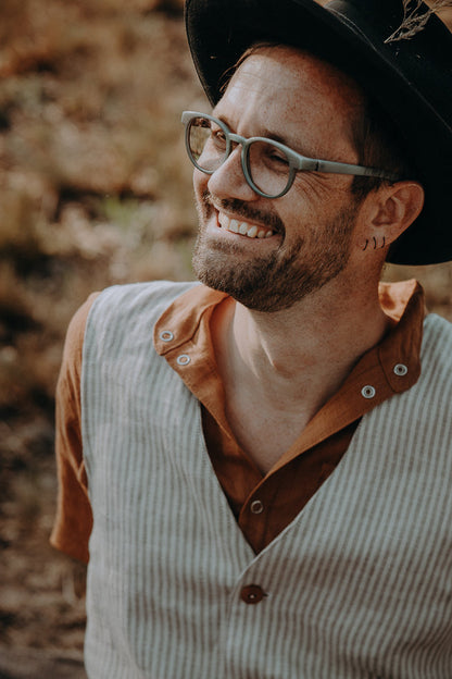 Leinenweste für Herren "Gundermann"