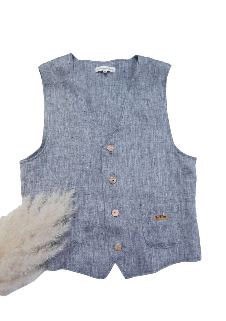 Leinenweste für Herren "Gundermann"