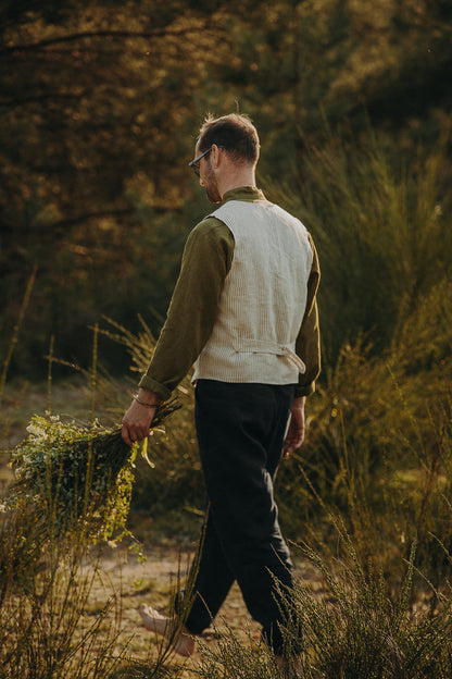 Leinenweste für Herren "Gundermann"