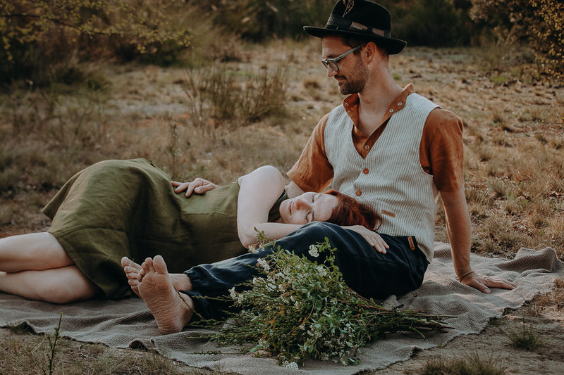 Leinenweste für Herren "Gundermann"