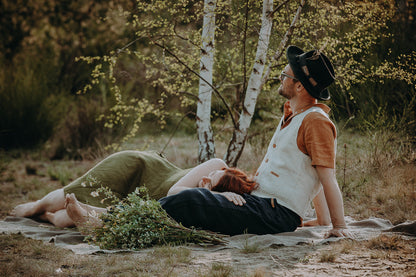 Leinenweste für Herren "Gundermann"