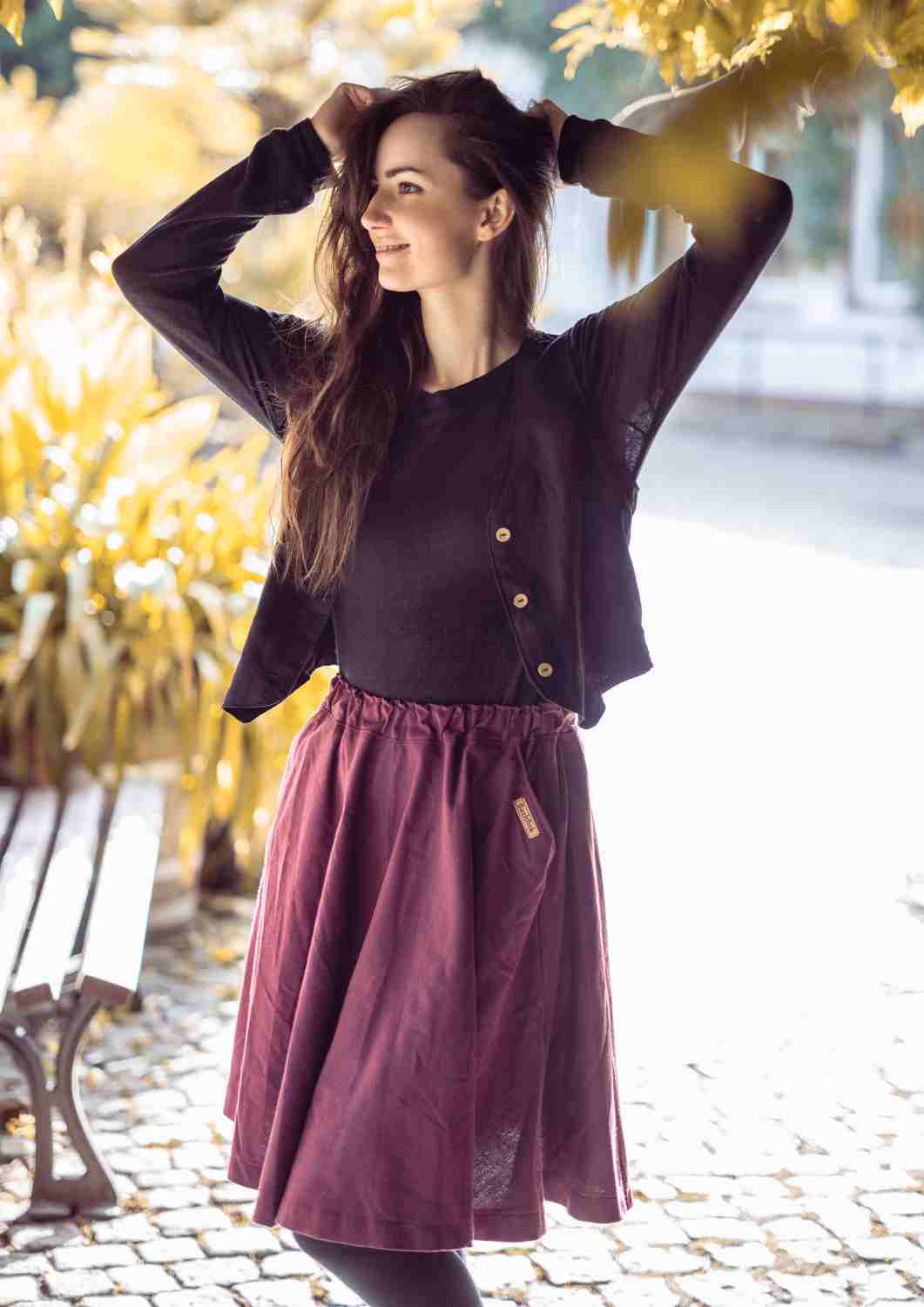 Klassische Leinenweste Damen "Ringelblume"