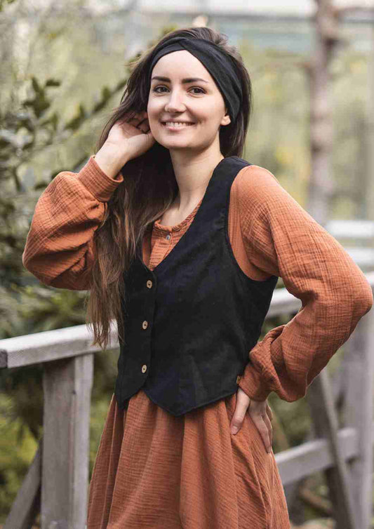 Klassische Leinenweste Damen "Ringelblume"