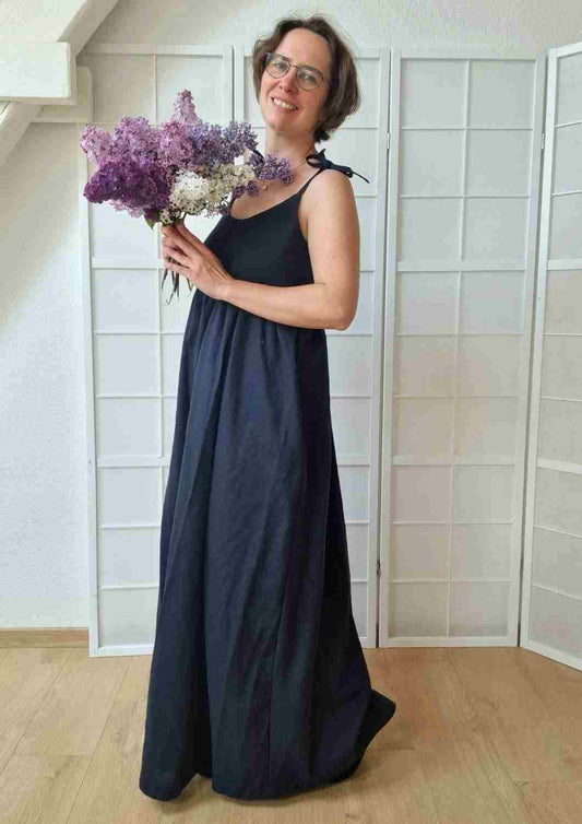 Maxikleid aus Leinen "Seerose" für Damen