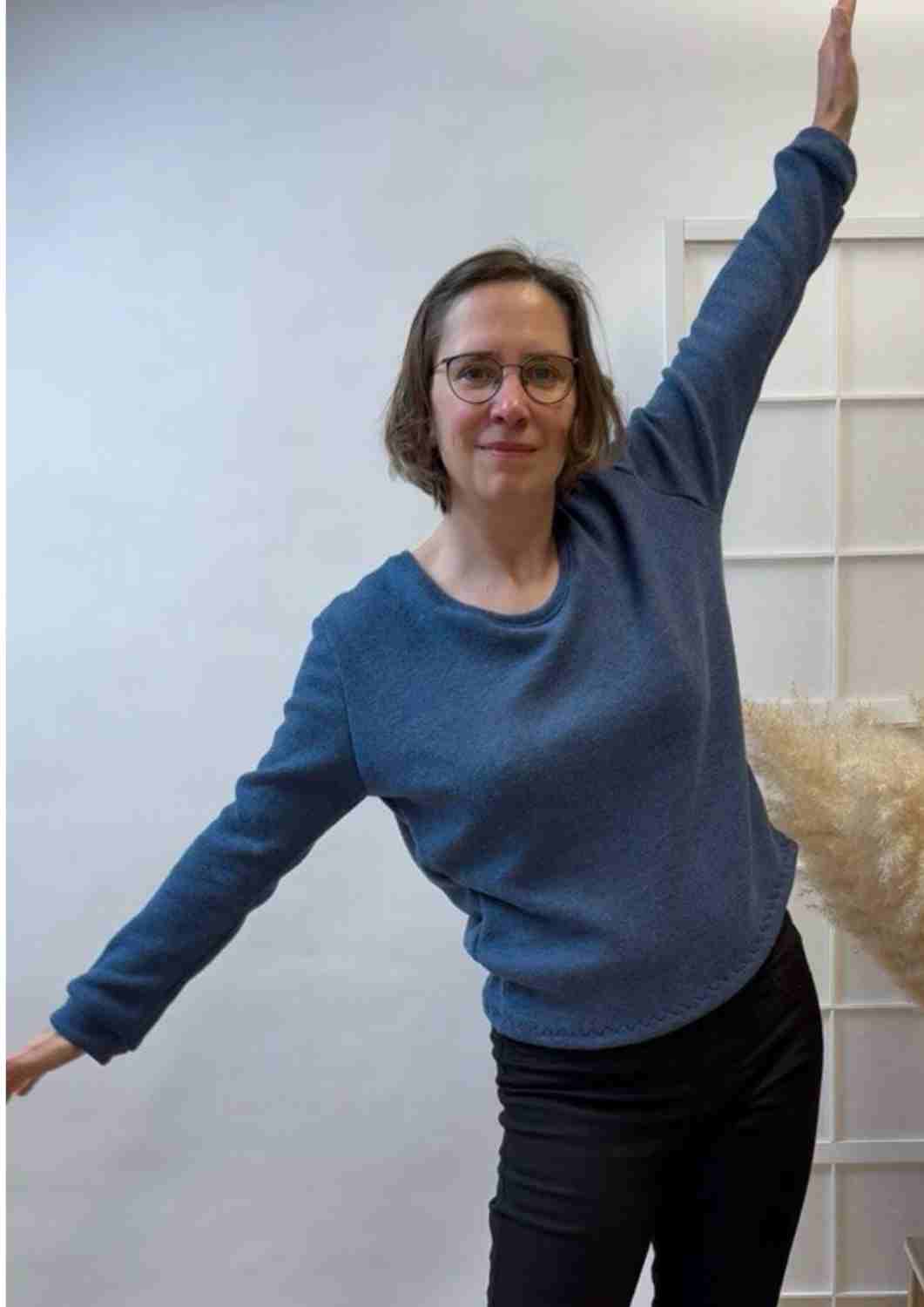 Merinopullover für Damen "Pusteblume", Rundhalsausschnitt