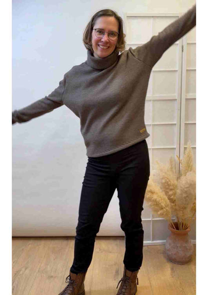 Merinopullover für Damen "Pusteblume", Rollkragen