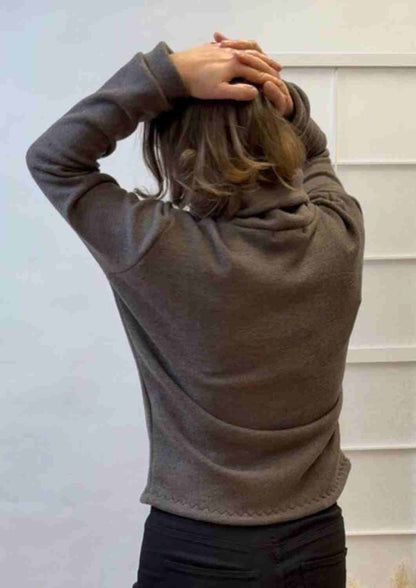 Merinopullover für Damen "Pusteblume", Rollkragen