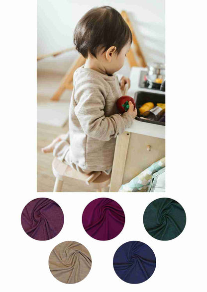 Merinoshirt für Kinder, "Gänseblümchen"