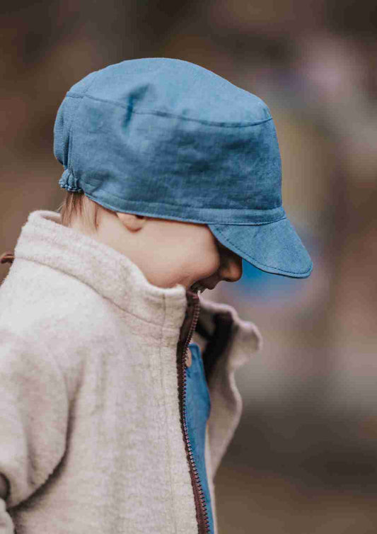 Michelmütze aus Leinen "Wiesenknopf"