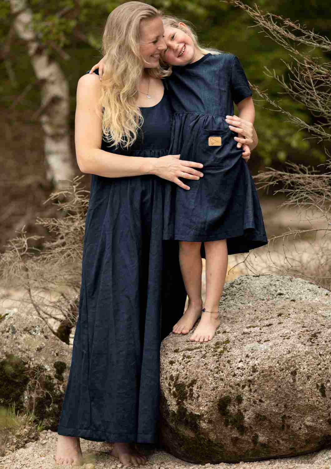 Maxikleid aus Leinen "Seerose" für Damen