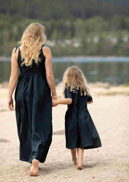 Maxikleid aus Leinen "Seerose" für Damen