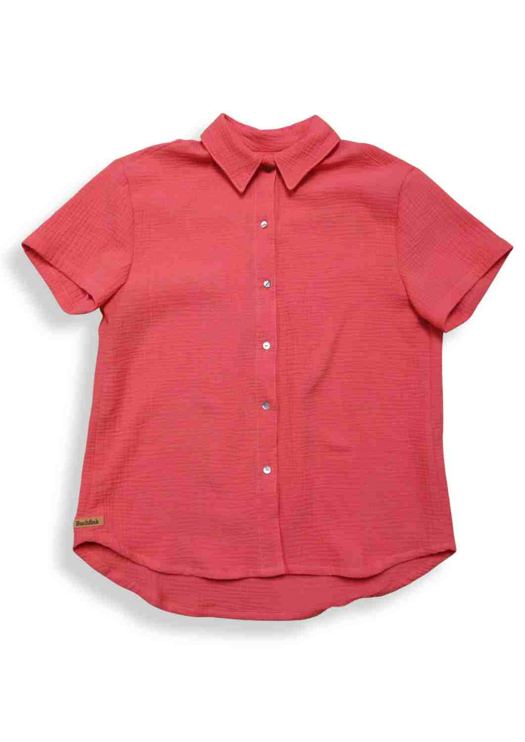 Musselin Bluse Oversize, kurze Ärmel, für Damen, Bio-Baumwolle