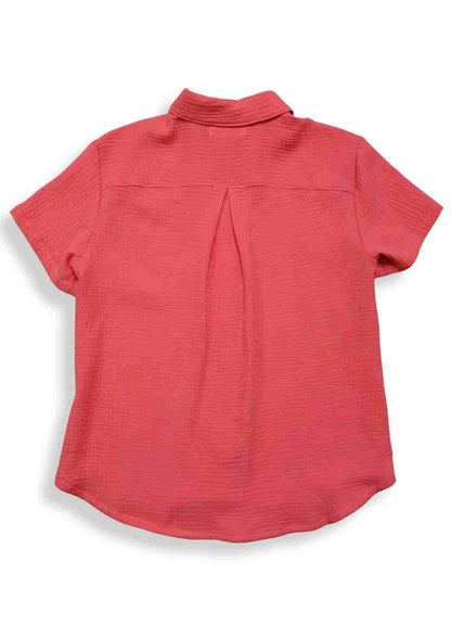 Musselin Bluse Oversize, kurze Ärmel, für Damen, Bio-Baumwolle