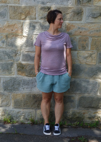 Musselin Shorts für Damen "Sanddorn", Bio-Baumwolle