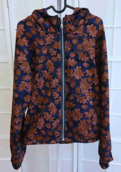 Oversize Bomberjacke für Damen, Eichenblätter