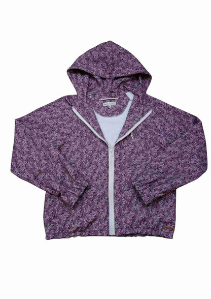 Oversize Bomberjacke für Damen, staublila Ranken