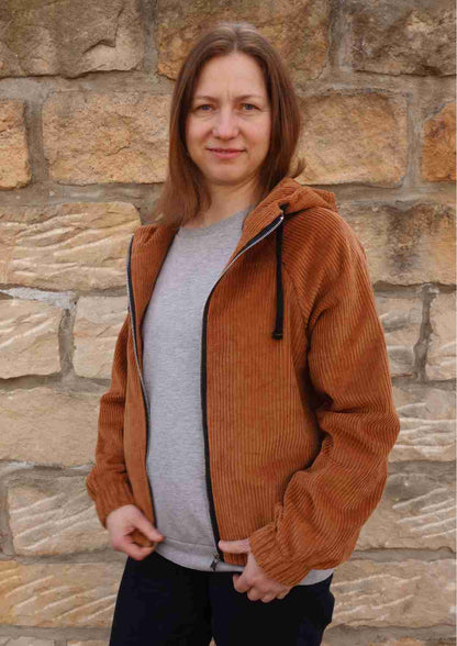 Oversize Cordjacke für Damen