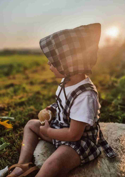 Pixie Mütze aus Leinen „Veilchen“ – leichte Sommermütze für Kinder