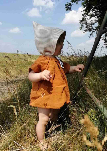 Pixie Mütze aus Leinen „Veilchen“ – leichte Sommermütze für Kinder