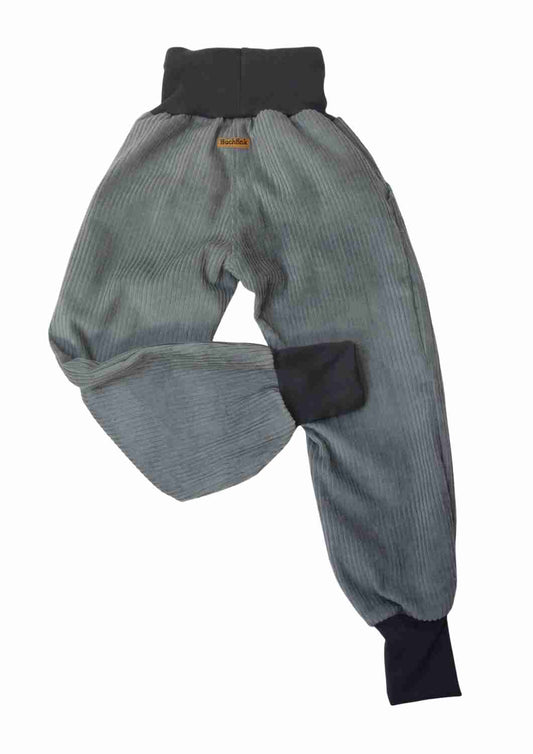 Bio-Pumphose aus Cord "Kastanie", steingrau