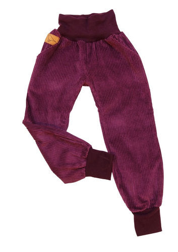 Bio-Pumphose aus Cord "Kastanie", beere