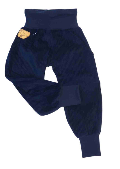 Bio-Pumphose aus Cord "Kastanie", nachtblau