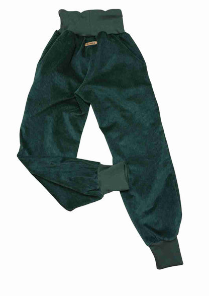 Bio-Pumphose aus Cord "Kastanie", dunkelgrün