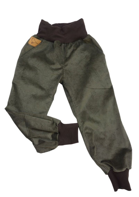 Bio-Pumphose aus Cord "Kastanie", khaki