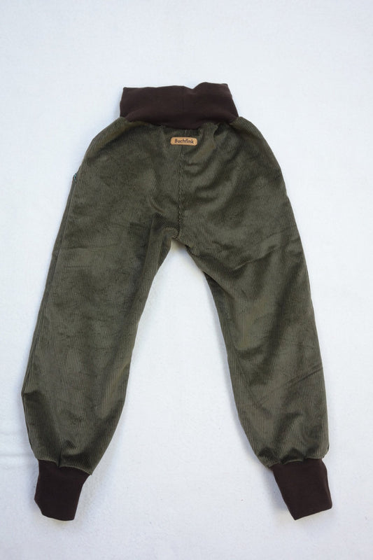 Bio-Pumphose aus Cord "Kastanie", khaki