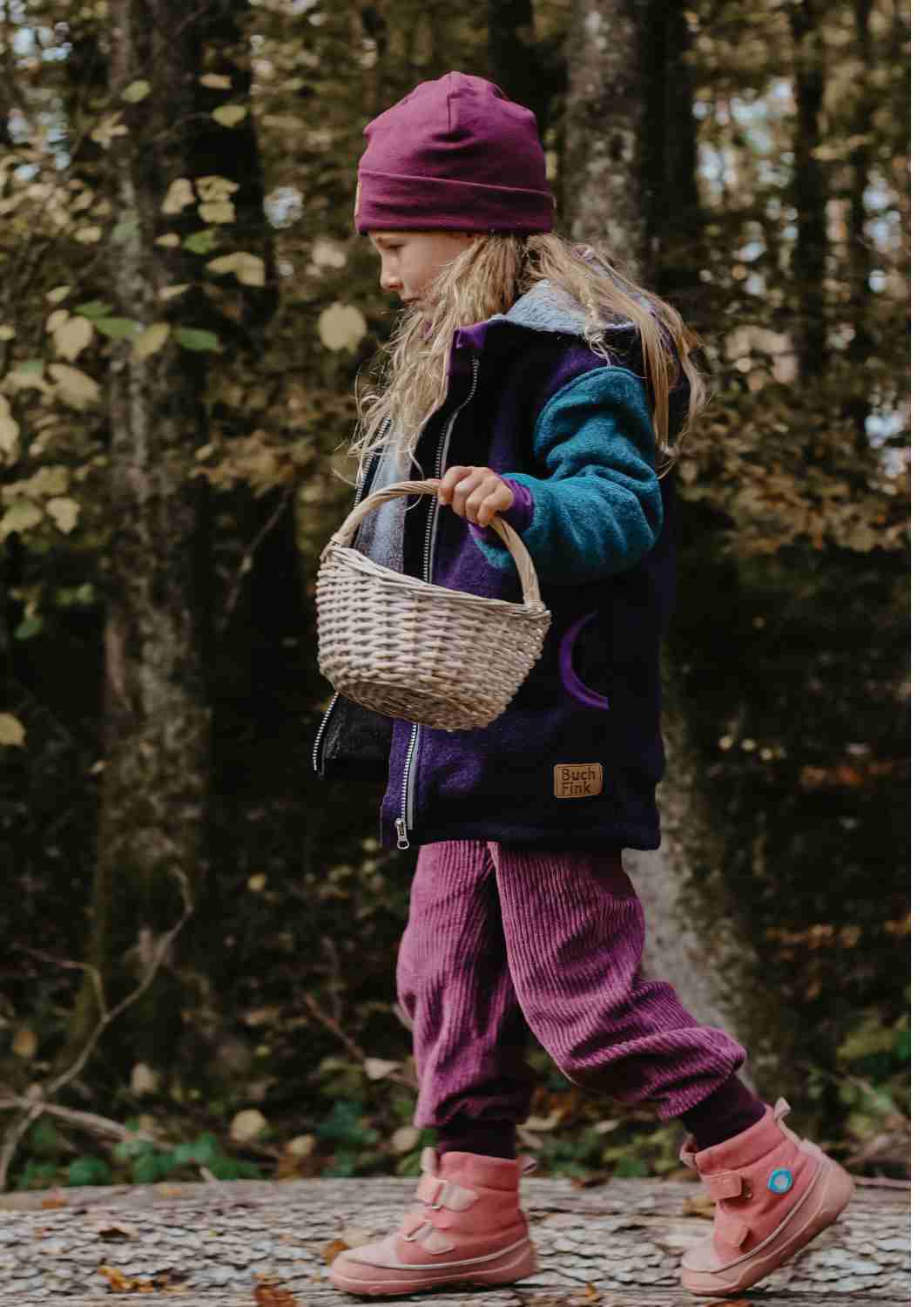 Bio-Pumphose aus Cord "Kastanie", messing