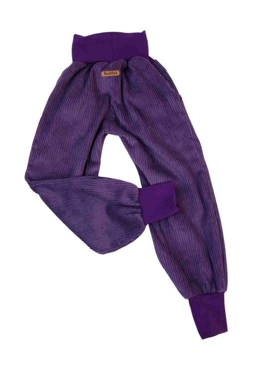 Bio-Pumphose aus Cord "Kastanie", lila