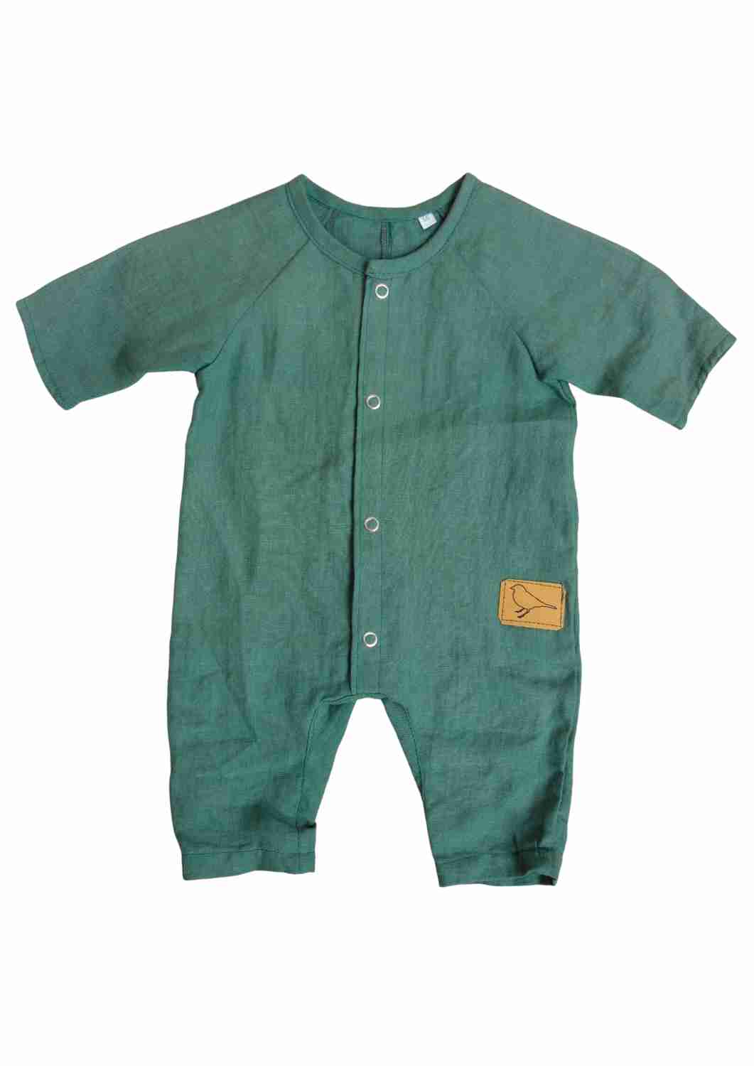 versandbereit, B-Ware Leinenoverall, 56 und 62/68, blau-grün