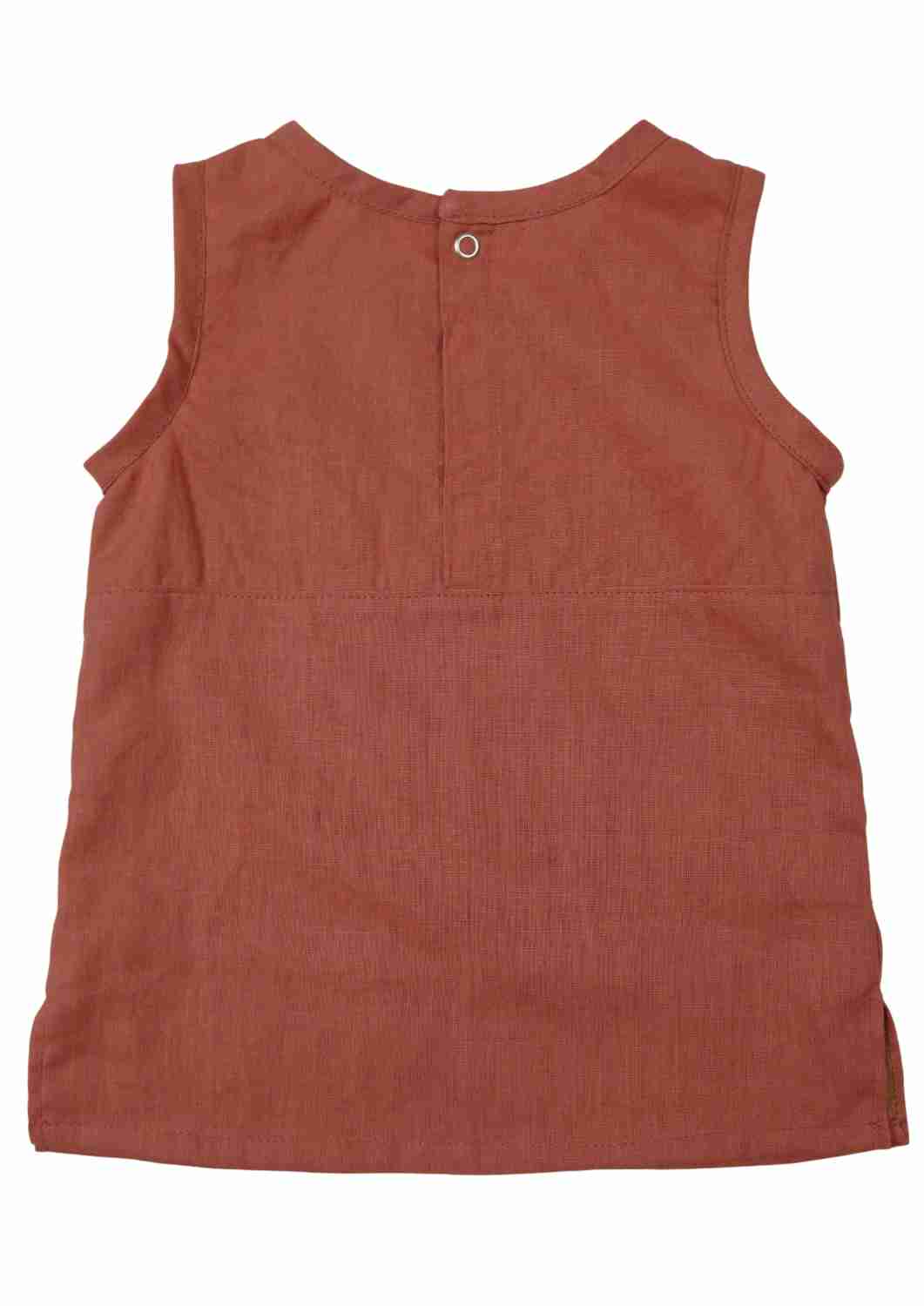 Ärmelloses Shirt "Sauerampfer" aus Leinen 98/104, pfirsich