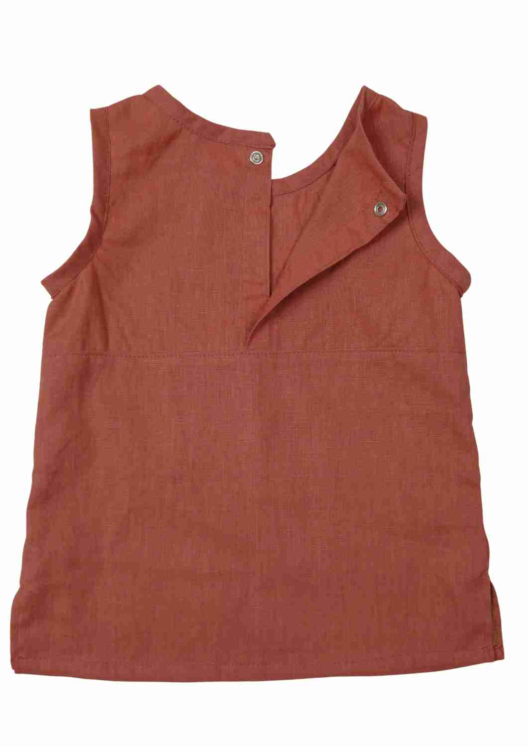 Ärmelloses Shirt "Sauerampfer" aus Leinen 98/104, pfirsich