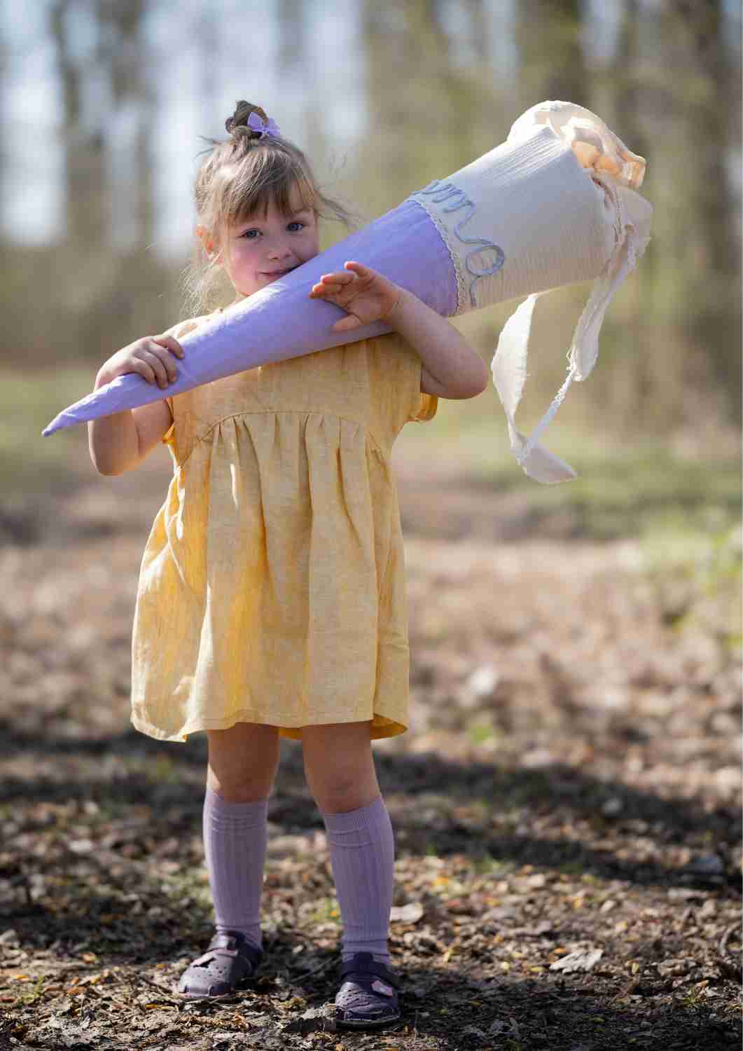 Schultüte aus Stoff mit Namen personalisierbar